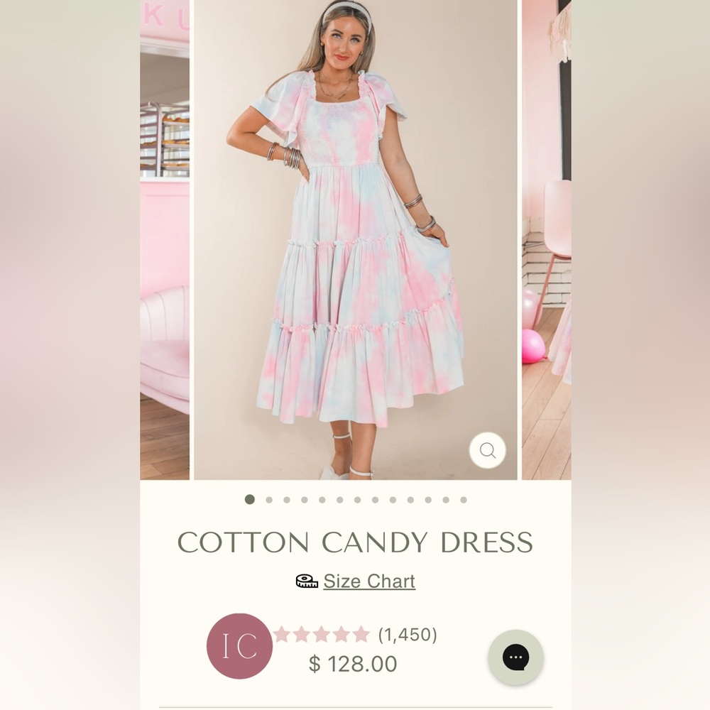 Ivy City Co cotton candy Dress. Women’s size XS